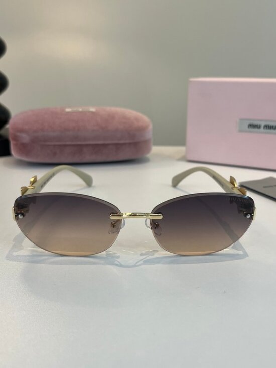 ?️Miu Miu?️ Mint Green-Frame Light Purple Sunglasses main image 5